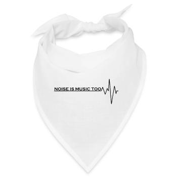 Lärm ist auch Musik - Bandana - Weiß - Vorne