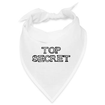 TOP SECRET Schriftzug handgezeichnet - Bandana - Weiß - Vorne