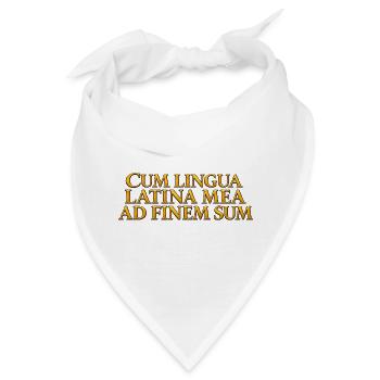 Lateinische Goldschrift Aufdruck - Bandana - Weiß - Vorne