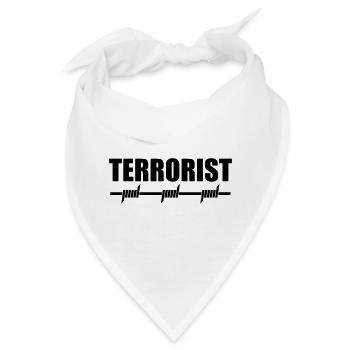 Terrorist - Bandana - Weiß - Vorne