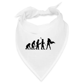 Evolution Superheldin Heldin Power Girl Geschenk - Bandana - Weiß - Vorne