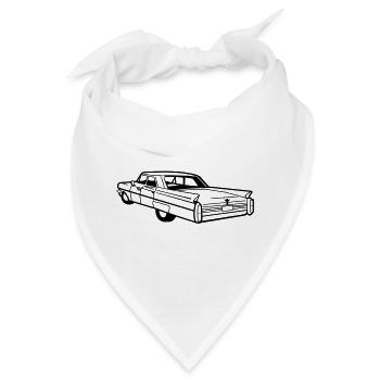 Caddy Vektor - Oldtimer, Low Rider - Bandana - Weiß - Vorne