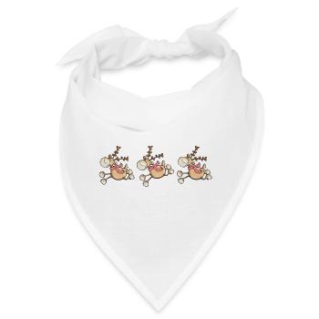 Rentier Trio - Rentiere - Ren - Weihnachten - Xmas - Bandana - Weiß - Vorne