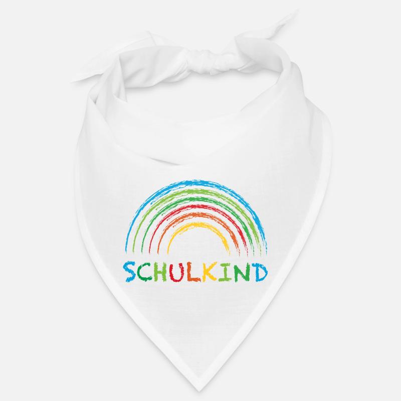 Schulkind Regenbogen Geschenk Einschulung - Bandana - Weiß