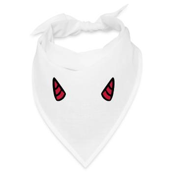Teufelshörner teuflisch Teufel devil horn evil - Bandana - Weiß - Vorne