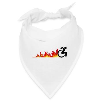 Schneller Rollstuhlfahrer. Schneller Rollstuhlfahrer * - Bandana - Weiß - Vorne