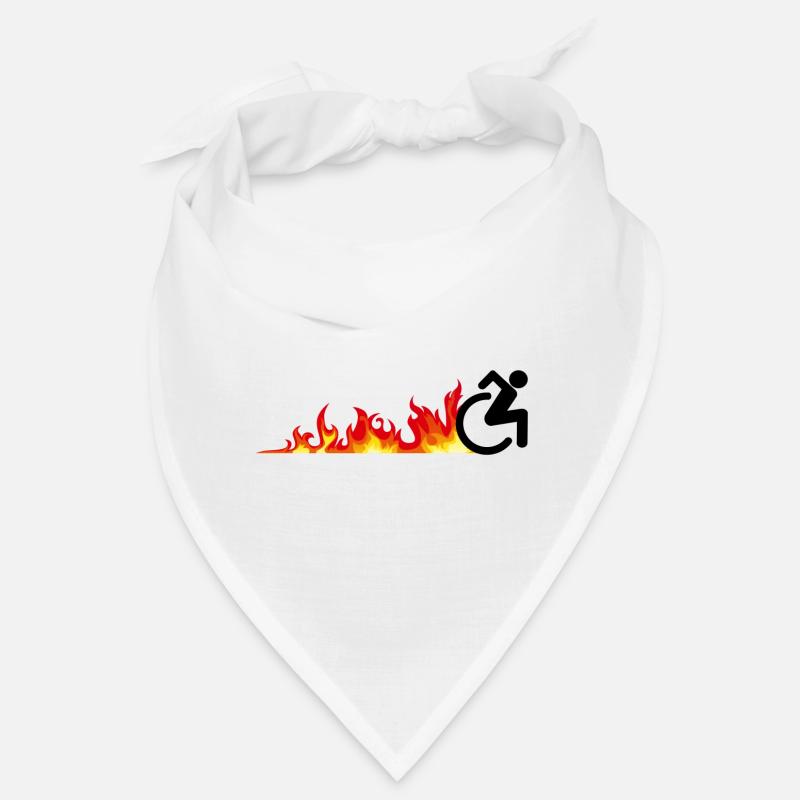 Utilisateur rapide de fauteuil roulant. Utilisateur de fauteuil roulant rapide * - Bandana - blanc