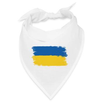 Ukraine -Bete für die Ukraine - Viva Ukraine - Bandana - Weiß - Vorne