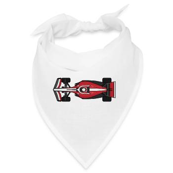 Formel-Auto - Bandana - Weiß - Vorne