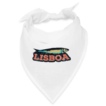 Lissabon Portugal, Lissabon Festivals, Sardinen - Bandana - Weiß - Vorne