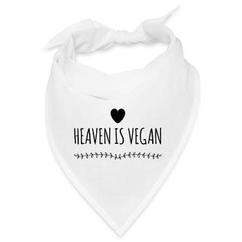 Heaven Is Vegan - Bandana - Weiß - Vorne