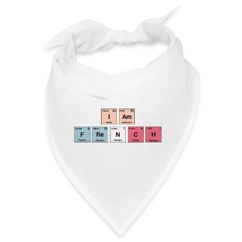 Ich bin Franzose in periodischen Elementen - Bandana - Weiß - Vorne
