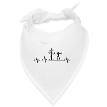 Bogenschiessen Herzschlag Bogenschützin Heartbeat - Bandana - Weiß - Vorne