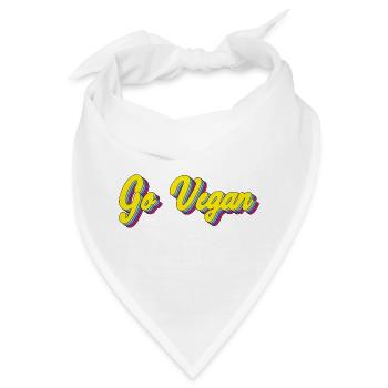 Go Vegan - Bandana - Weiß - Vorne