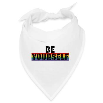 LGBT Rainbow shirt Be yourself - Bandana - Weiß - Vorne