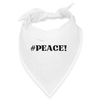 #Peace Frieden - Bandana - Weiß - Vorne