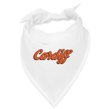 Cardiff Script Orange - Bandana - Weiß - Vorne
