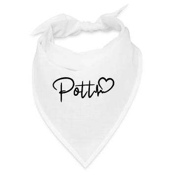 Pott Herzschlag Ruhrpott Liebe - Bandana - Weiß - Vorne