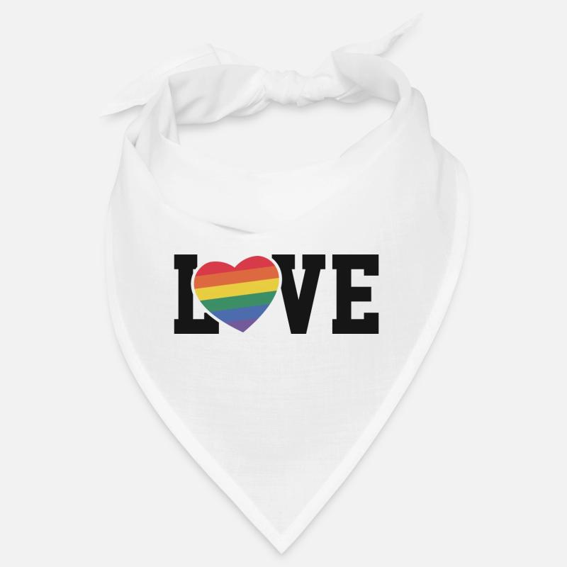 Love Regenbogen Herz Bandana