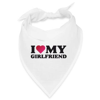 Ich liebe meine Freundin - Bandana - Weiß - Vorne