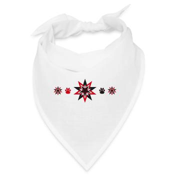 Sterne mit Hundepfoten für alle Hundefreunde. - Bandana - Weiß - Vorne