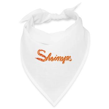 zwei Garnelen oder Shrimps als witzige Typografie - Bandana - Weiß - Vorne
