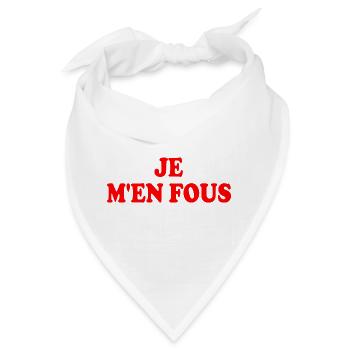 je m'en fous - Bandana - Weiß - Vorne
