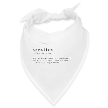 Scrollen – Die Kunst der Daumen-Akrobatik - Bandana - Weiß - Vorne
