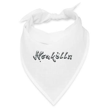 Neukölln Metallic Schrift - Bandana - Weiß - Vorne