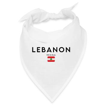 Libanesischer Stolz, minimalistisches, elegantes Design - Bandana - Weiß - Vorne