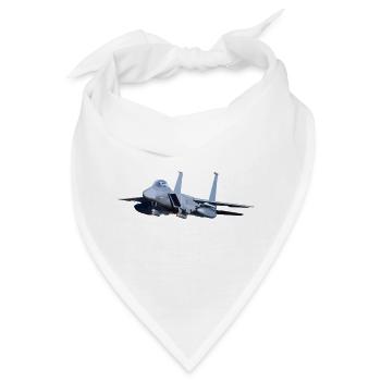 F-15 Kampfjet Illustration - Bandana - Weiß - Vorne