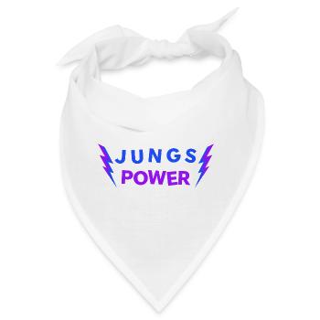 JUNGS POWER - Glücksbringer Jungen Männer - Bandana - Weiß - Vorne