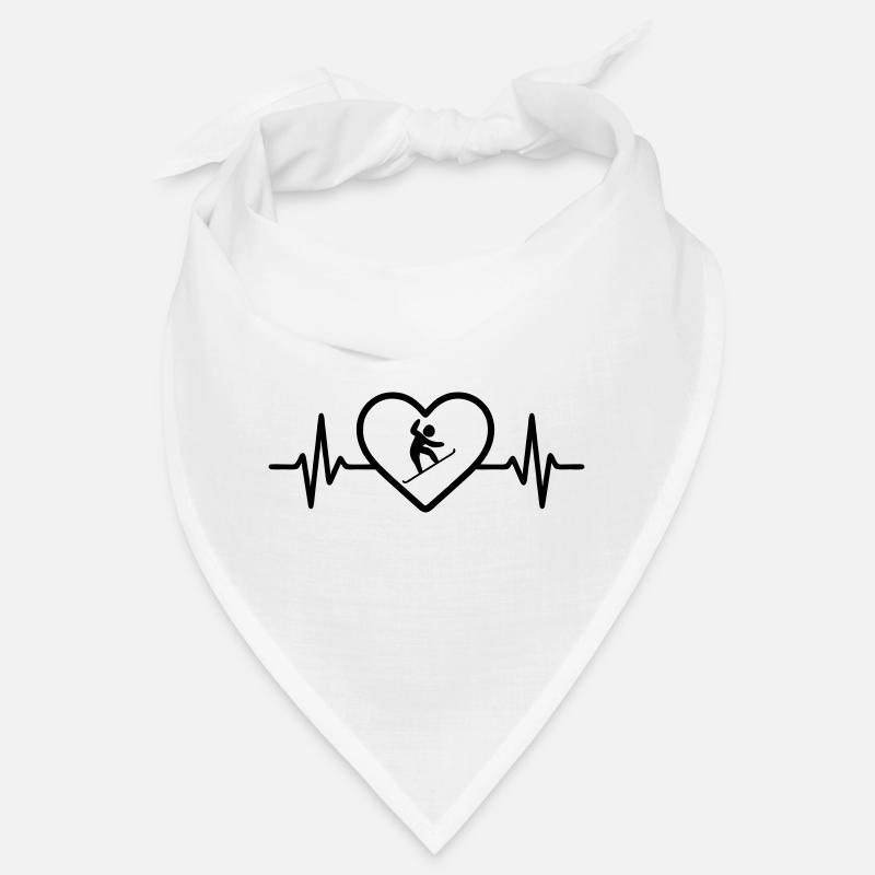 Snowboard Berge Herz Bandana