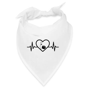 Bowling Herz Freizeit - Bandana - Weiß - Vorne