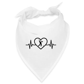 Golf Herz Sport - Bandana - Weiß - Vorne