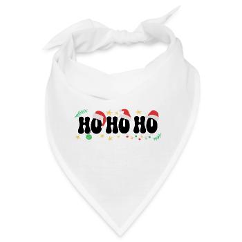 Ho Ho Ho Santa Mützen Weihnachten - Bandana - Weiß - Vorne