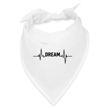 Dream Herzschlag – Inspirational Design - Bandana - Weiß - Vorne