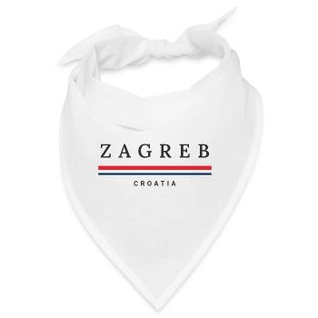 Stadt Zagreb, Kroatien - Bandana - Weiß - Vorne