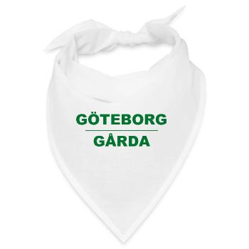 Göteborg Gårda – Grün-schwarzes Design - Bandana - Weiß - Vorne