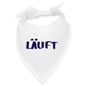 LÄUFT - positives Denken - Statement - Bandana - Weiß - Vorne