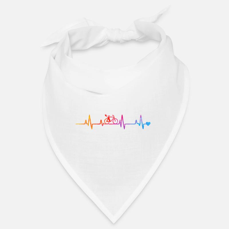 Cyclist in Heart Rhythm Gradient Bandana