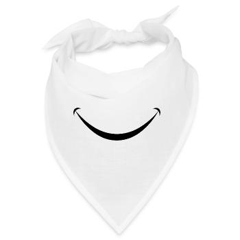 lächeln - Bandana - Weiß - Vorne