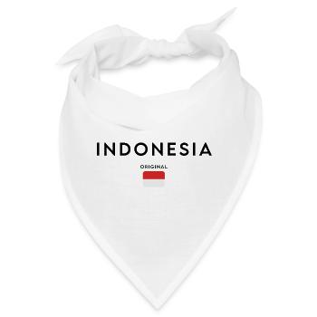 Indonesischer Stolz, minimalistisches, elegantes Design - Bandana - Weiß - Vorne