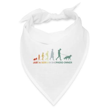 Evolution Schäferhund Besitzer - Bandana - Weiß - Vorne