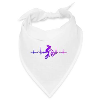 Geschenkidee für die BMX-Riderin mit Freestyle-BMX - Bandana - Weiß - Vorne