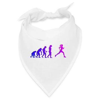 Geschenkidee für eine Running mit Running - Bandana - Weiß - Vorne
