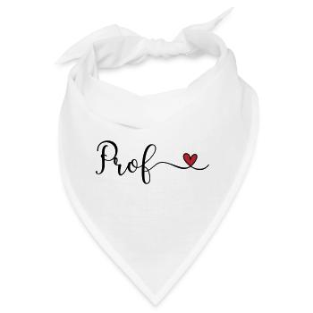 Prof Herz Typographie Geschenk - Bandana - Weiß - Vorne