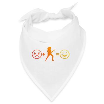 Gitarrenspiel Geschenkidee für eine Gitarren-Fanin - Bandana - Weiß - Vorne