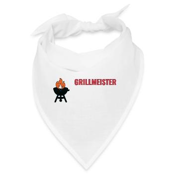 Grillmeister Icon Shirt – BBQ T-Shirt Geschenkidee - Bandana - Weiß - Vorne