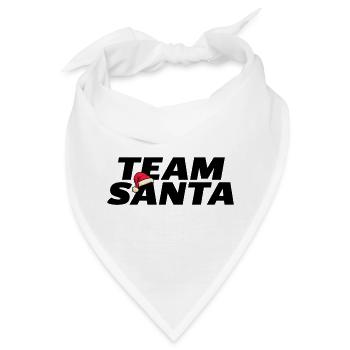 Team Santa Logo mit Weihnachtsmütze - Bandana - Weiß - Vorne